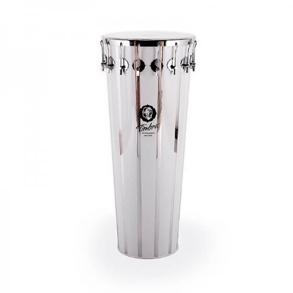 Timbal 14'' x 90 cm - rayas blancas verticales, 16 ganchos Timbra A335020