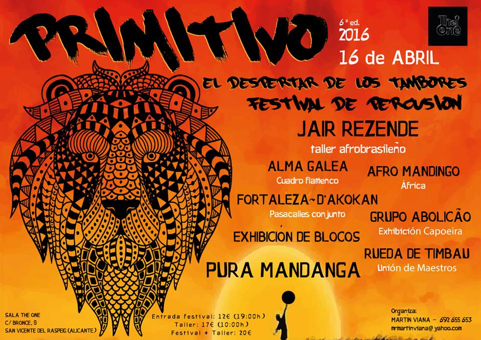 Festival de Percusion "Primitivo 2016". Alicante. Primitivo-2016